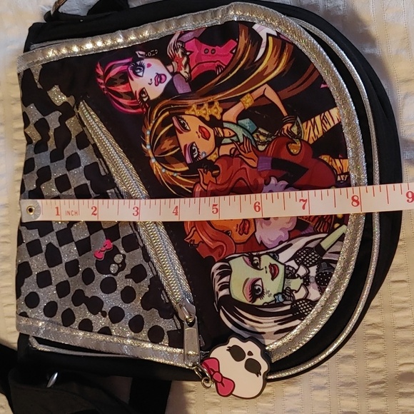 💚Monster High Black & Silver Crossbody Bag - Picture 10 of 15